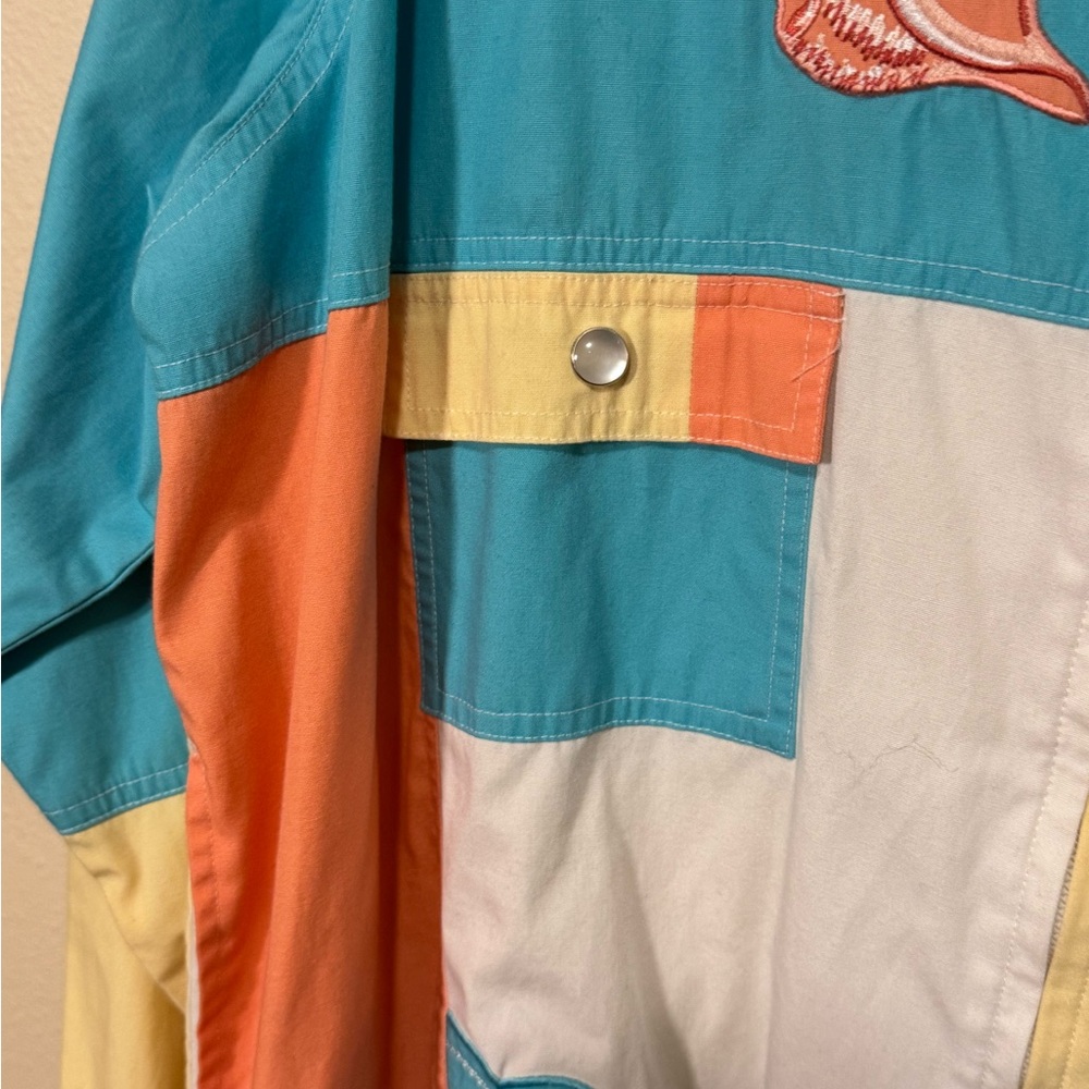 Colorful Patchwork Jacket With Embroidered Details - image 4